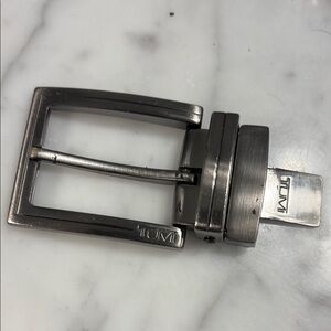 Tumi Belt Buckle Dark Grey Metal